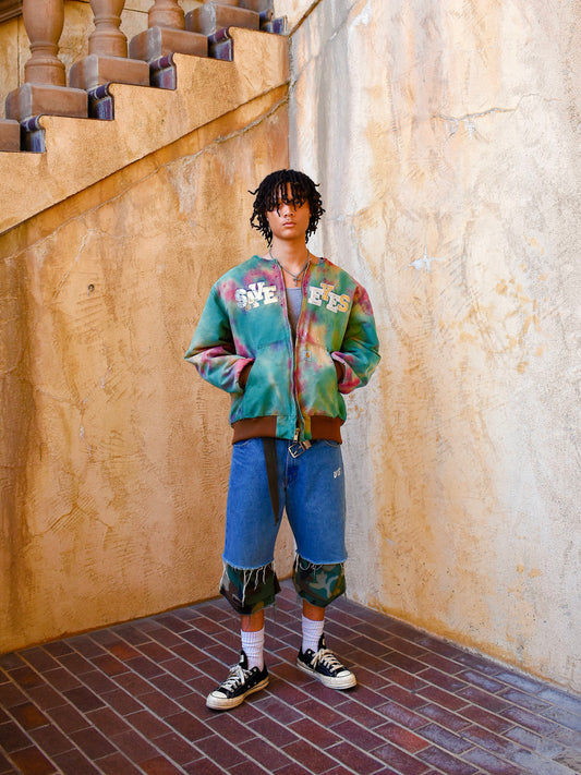 90's TIE DYE "SAVE EYES" CARHARTT JACKET