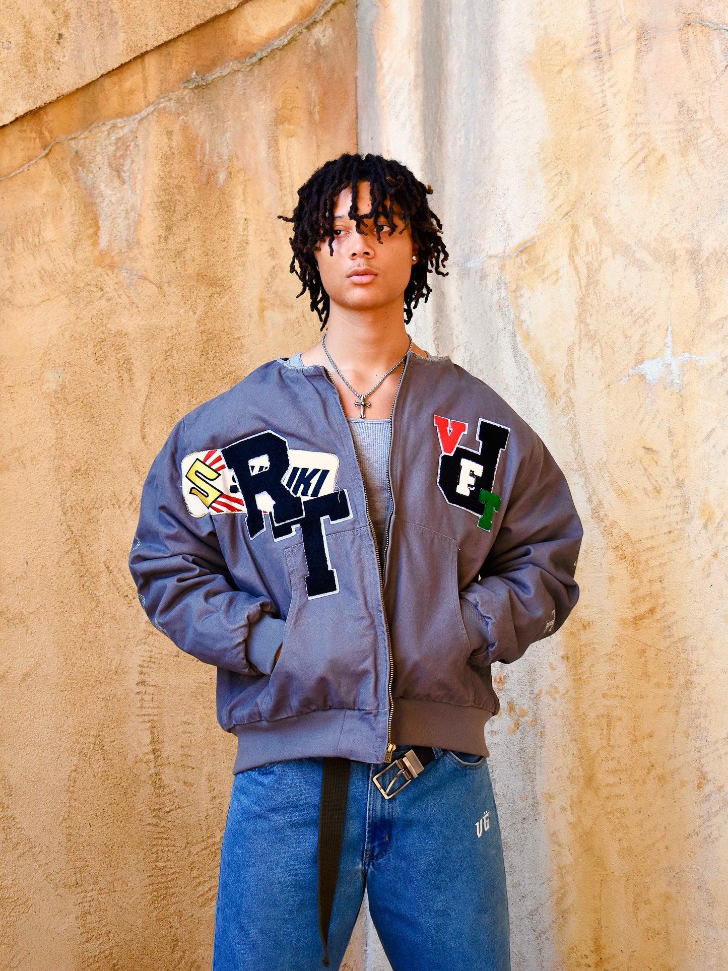 GREY "MOBB FAST" RACE JACKET