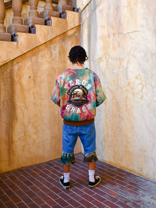 90's TIE DYE "SAVE EYES" CARHARTT JACKET
