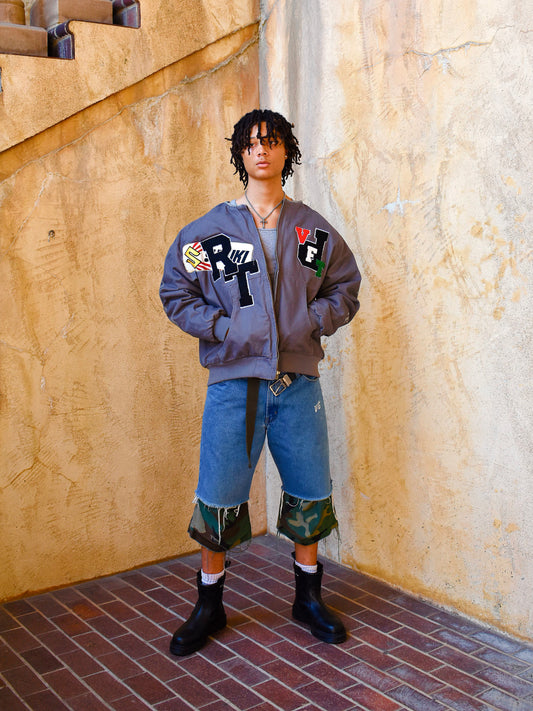 GREY "MOBB FAST" RACE JACKET